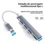 Imagem de Hub USB-C Tipo-C - Docking Station com 4 Portas USB 3.0 para Computador e Celular