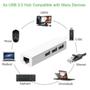 Imagem de Hub Usb C Usb-C Ethernet Rj45 Lan Placa De Rede 3X Usb A
