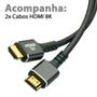 Imagem de Hub USB Chaveador Switch Kvm 2 Portas 4k Conecta 2 PC a 1 Monitor Mouse Teclado c/ Cabo HDMI