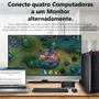 Imagem de Hub USB Chaveador Switch Kvm 4 Portas VGA Mouse Teclado com Cabos de Conexão