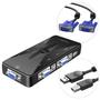 Imagem de Hub USB Chaveador Switch Kvm 4 Portas VGA Mouse Teclado com Cabos de Conexão