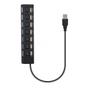 Imagem de Hub Usb com Switch e Led Indicador 7 portas Mini Extensor para Pc Notebook