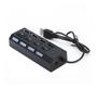 Imagem de Hub Usb Extensor 4 Portas 2.0 Com Interruptor Para Dados