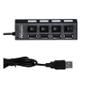 Imagem de Hub USB Hayom 4 Portas Até 480Mbps Com Cabo Integrado USB 2.0 - CB1118