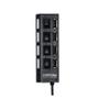 Imagem de Hub USB Hayom 4 Portas Até 480Mbps Com Cabo Integrado USB 2.0 - CB1118