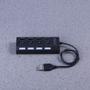 Imagem de Hub USB portátil  com 4 portas USB 2.0 de alta velocidade Hub de expansão de dados divisor USB