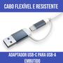 Imagem de Hub Usb Tipo C e A 3.0 4 Portas Usb 3.0 5 Gbps Para Computador Celular