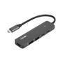 Imagem de Hub usb type c 5 em 1 - 2x usb 3.0 + hdmi 4k + type c pd 100w + type c dt vinik - hv51c