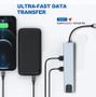 Imagem de Hub Usb Type-C 8 Em 1 Com Hdmi / Type-C / Usb 3.0 / Rj45