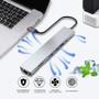 Imagem de Hub Usb Type-C 8 Em 1 Com Hdmi / Type-C / Usb 3.0 / Rj45