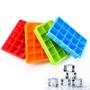 Imagem de Ice Cube Mold Wokex 15 Grid Silicone, conjunto de 4 laranjas