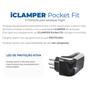Imagem de iClamper Pocket Fit 3 Pinos 10A DPS Proteção contra Raios e Surtos Elétricos Mesmo Sem Aterramento Preto Clamper