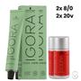 Imagem de Igora Zero Amm 2x8/0 Louro Claro 60 ml + 2 Ox 20 VOL