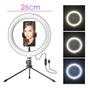 Imagem de Iluminador Circular de Led Ring Light 26cm com Tripé - Apexel