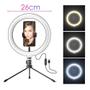 Imagem de Iluminador Circular De Led Ring Light 26Cm Tripé - Apexel