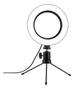 Imagem de Iluminador Ring Light 6 Polegadas Com Tripé De Mesa Usb 16Cm