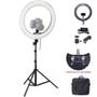 Imagem de Iluminador Ring Light Led com Tripé - 35cm - Controle Cor Luminosidade