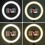 Imagem de Iluminador Ring Light Luz Led Profissional Completo 26cm Selfie Makeup Gravar Vídeo + Tripé 2,10m Hing Suporte Celular