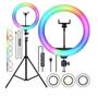 Imagem de Iluminador Ring Light RGB com Tripé Profissional 12 Polegadas 26cm, Tripé com 2,10mt