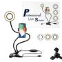 Imagem de Iluminador Ring Light Suporte Articulado De Mesa Live Stream Para Celular Smartphone Com Controle