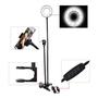 Imagem de Iluminador Ring Light Suporte Articulado De Mesa Live Stream Para Celular Smartphone Com Controle