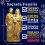 Imagem de Imagem Sagrada Familia 30cm Grande Envelhecida Em Gesso