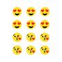 Imagem de Imãs Enfeite de Geladeira e Painel - Botão Emojis 12 Unidades