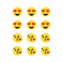 Imagem de Imãs Enfeite de Geladeira e Painel Botão Emojis 24 Unidades