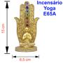 Imagem de Incensário 7 Chakras Porta Incensos Yoga Vertical em Resina Incenso Vareta Buda Ganesha Hamsa