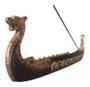 Imagem de Incensario Barco Viking Drakkar Canoa Porta Incenso Ragnar