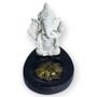 Imagem de Incensário Mini Oval Ganesh Mini branco e preto 5 cm resina