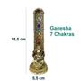 Imagem de Incensário Porta Incenso Ganesha Torre Meditação 7 Chakras