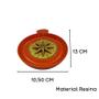 Imagem de Incensário Prato 10 cm Universal Laranja em Resina