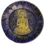 Imagem de Incensário Prato Buda Meditando Lilás em Resina 12 cm