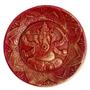 Imagem de Incensario Prato Ganesha 12 cm em resina vermelho patinado