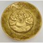 Imagem de Incensário Prato Ganesha Dourado em Resina 12 cm