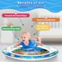 Imagem de Infinno Tummy Time Mat Premium Baby Water Mat, Brinquedos para Bebês para 3-6 6 a 12 Meses Bebês Menina e Menino, Presente Bebê Perfeito, Tema Oceano Azul