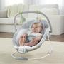 Imagem de Ingenuidade Reconfortante Baby Bouncer com assento infantil vibrante, música, barra removível e 2 pelúcia - Morrison, 0-6 meses