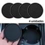 Imagem de Inserções De Porta-Copos De Silicone Preto Antiderrapante Para Carro 4pcs Tapete De Porta-Copos