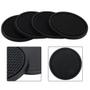 Imagem de Inserções De Porta-Copos De Silicone Preto Antiderrapante Para Carro 4pcs Tapete De Porta-Copos