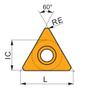 Imagem de Inserto de Torneamento Face Única Positivo Triangular com 7 folga 3/8" - Dorme Pramet TCMT 16T304E-FM:T9325