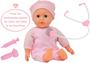 Imagem de Interactive Talking Baby Doll Doctor Set Toy Pack for Kids  14" Doll with Lights, Sound Effects, Pretend Play Dr Checkup Accessories  Pink Newborn Hospital Care Nursing Playset for Toddler Girl 3+