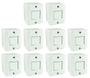 Imagem de Interruptor 1 Tecla Bipolar Simples Sistema X Branco c/ 10