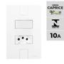 Imagem de Interruptor 1 Tecla Simples + Tomada 10A Caprice Modular Pluzie 4x2