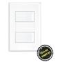 Imagem de Interruptor 2 Simples Distanciados 16A Com Placa Evidence - FAME