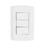 Imagem de Interruptor 2 Teclas Simples 2 x 4 com Placa Branco Modular Pluzie