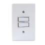 Imagem de Interruptor 2 Teclas Simples Linha Gelo Radial c/ 10