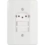 Imagem de Interruptor 2simples+tomada 2polos+terra nbr com placa branca mectronic