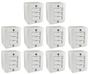 Imagem de Interruptor 3 Teclas Simples Sistema X Branco Radial c/ 10