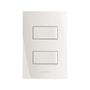 Imagem de Interruptor 4x2 duplo simples com placa branco Inova Alumbra